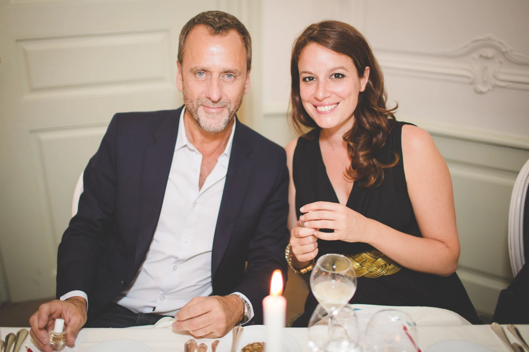 Lors du dîner Ruinart au château de Bottmingen avec Hubert Le Gall. images © Wolf Mike 