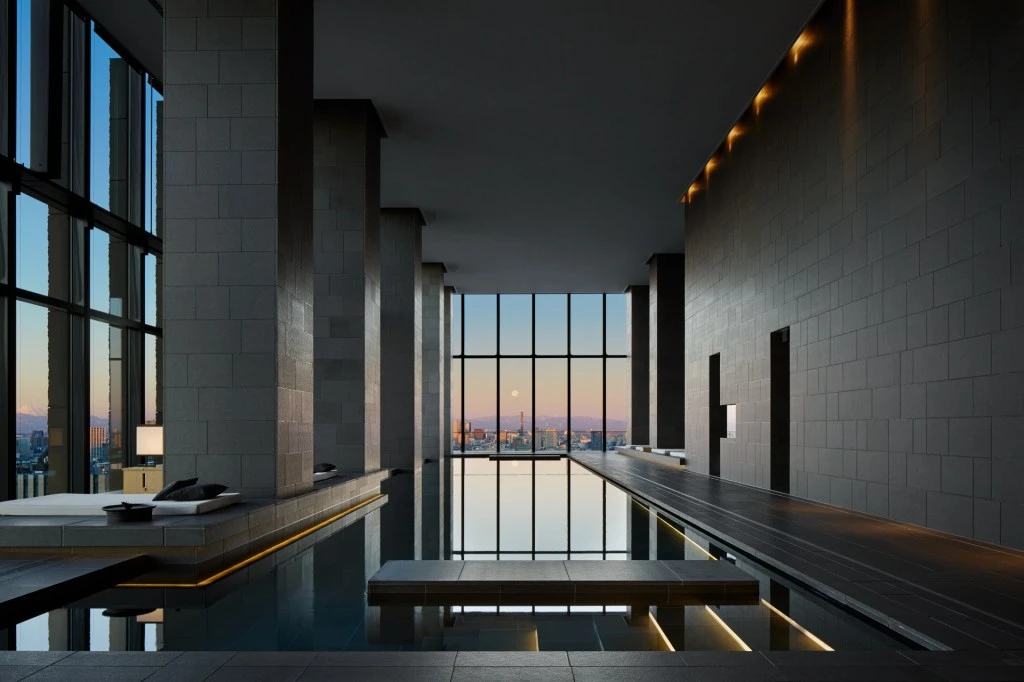 views towards Tokyo Skyline at dusk