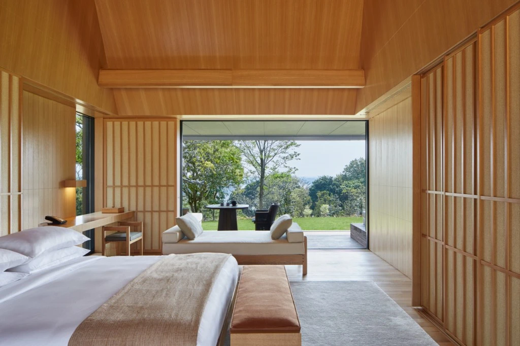Combined living area and bedroom